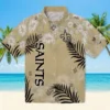 New Orleans Saints Hawaiian Shirt - Hibiscus Print Gold Aloha Shirt
