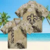 New Orleans Saints Hawaiian Shirt - Hibiscus Print Gold Aloha Shirt