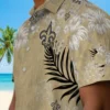 New Orleans Saints Hawaiian Shirt - Hibiscus Print Gold Aloha Shirt