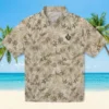 New Orleans Saints Hawaiian Shirt - Leafy Pattern Gold Aloha Shirt