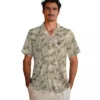 New Orleans Saints Hawaiian Shirt - Leafy Pattern Gold Aloha Shirt