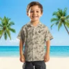 New Orleans Saints Hawaiian Shirt - Leafy Pattern Gold Aloha Shirt