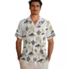New Orleans Saints Hawaiian Shirt - Palm Island Print Gold White Aloha Shirt