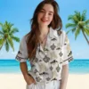 New Orleans Saints Hawaiian Shirt - Palm Island Print Gold White Aloha Shirt