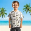 New Orleans Saints Hawaiian Shirt - Palm Island Print Gold White Aloha Shirt