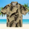 New Orleans Saints Hawaiian Shirt - Palm Leaf Gold Aloha Shirt
