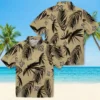 New Orleans Saints Hawaiian Shirt - Palm Leaf Gold Aloha Shirt