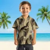 New Orleans Saints Hawaiian Shirt - Palm Leaf Gold Aloha Shirt
