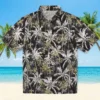 New Orleans Saints Hawaiian Shirt - Palm Pattern Gold Black Aloha Shirt