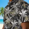 New Orleans Saints Hawaiian Shirt - Palm Pattern Gold Black Aloha Shirt