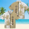 New Orleans Saints Hawaiian Shirt - Palm Trees Gold White Aloha Shirt