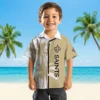 New Orleans Saints Hawaiian Shirt - Palm Trees Gold White Aloha Shirt