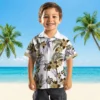 New Orleans Saints Hawaiian Shirt - Patriotic Hibiscus Design Gold White Aloha Shirt