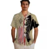 New Orleans Saints Hawaiian Shirt - Stitched Flag Gold Aloha Shirt