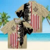 New Orleans Saints Hawaiian Shirt - Stitched Flag Gold Aloha Shirt