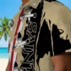 New Orleans Saints Hawaiian Shirt - Stitched Flag Gold Aloha Shirt