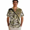 New Orleans Saints Hawaiian Shirt - Sunset Palms Gold White Aloha Shirt