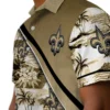 New Orleans Saints Hawaiian Shirt - Sunset Palms Gold White Aloha Shirt