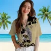New Orleans Saints Hawaiian Shirt - Surfing Mickey Gold Aloha Shirt