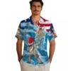 New Orleans Saints Hawaiian Shirt - Surfing Santa Blue Aloha Shirt