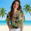 New Orleans Saints Hawaiian Shirt - Toucan Hibiscus Pineapple Gold Green Aloha Shirt