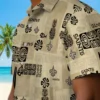 New Orleans Saints Hawaiian Shirt - Tribal Symbols Gold Aloha Shirt