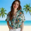 New Orleans Saints Hawaiian Shirt - Tropical Foliage Green Aloha Shirt
