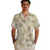 New Orleans Saints Hawaiian Shirt - Tropical Leaf Gold White Aloha Shirt