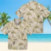 New Orleans Saints Hawaiian Shirt - Tropical Leaf Gold White Aloha Shirt