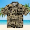 New Orleans Saints Hawaiian Shirt - Tropical Patchwork Gold Black Aloha Shirt