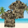 New Orleans Saints Hawaiian Shirt - Tropical Patchwork Gold Black Aloha Shirt