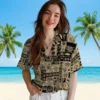New Orleans Saints Hawaiian Shirt - Tropical Patchwork Gold Black Aloha Shirt