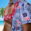 New York Giants Hawaiian Shirt - Chest Illusion Blue Aloha Shirt