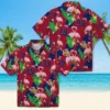New York Giants Hawaiian Shirt - Flamingo Foliage Blue Green Aloha Shirt
