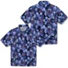 New York Giants Hawaiian Shirt - Floral Pineapple Blue Aloha Shirt