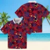 New York Giants Hawaiian Shirt - Floral Toucan Blue Red Aloha Shirt