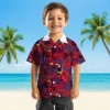 New York Giants Hawaiian Shirt - Floral Toucan Blue Red Aloha Shirt