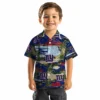 New York Giants Hawaiian Shirt - Palm Horizon Blue Aloha Shirt