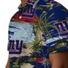 New York Giants Hawaiian Shirt - Palm Horizon Blue Aloha Shirt