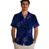 New York Giants Hawaiian Shirt - Palm Leaf Blue Aloha Shirt