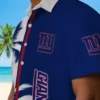 New York Giants Hawaiian Shirt - Palm Trees Blue White Aloha Shirt