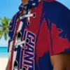 New York Giants Hawaiian Shirt - Stitched Flag Blue Aloha Shirt