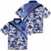 New York Giants Hawaiian Shirt - Sunset Palms Blue White Aloha Shirt