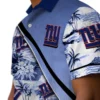New York Giants Hawaiian Shirt - Sunset Palms Blue White Aloha Shirt