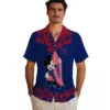 New York Giants Hawaiian Shirt - Surfing Mickey Blue Aloha Shirt
