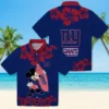New York Giants Hawaiian Shirt - Surfing Mickey Blue Aloha Shirt
