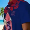 New York Giants Hawaiian Shirt - Surfing Mickey Blue Aloha Shirt
