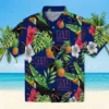 New York Giants Hawaiian Shirt - Toucan Hibiscus Pineapple Blue Green Aloha Shirt