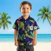New York Giants Hawaiian Shirt - Toucan Hibiscus Pineapple Blue Green Aloha Shirt