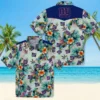 New York Giants Hawaiian Shirt - Tropical Foliage Green Aloha Shirt